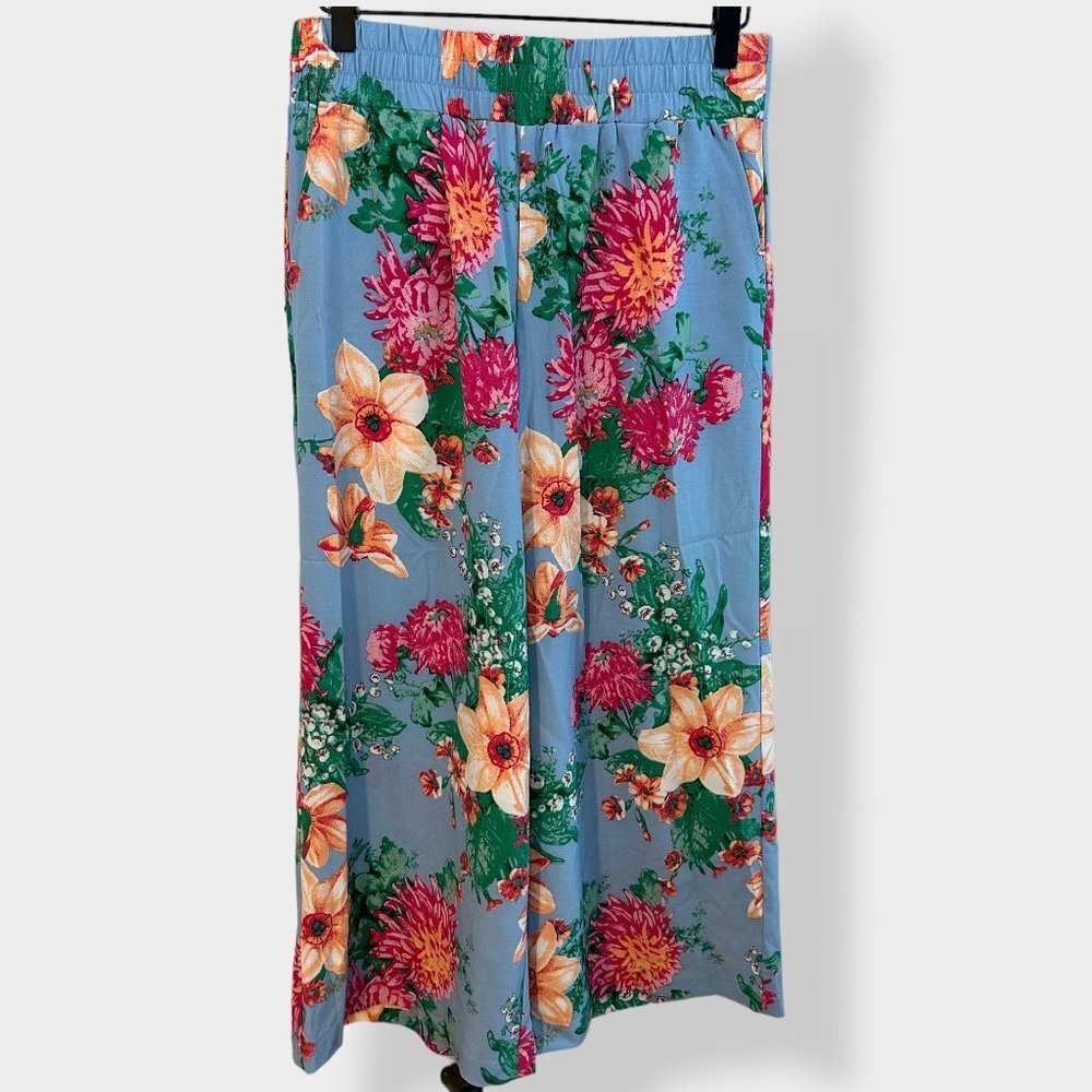 Studio‎ by Denim & Co. Printed Wide-Leg Crop Pants